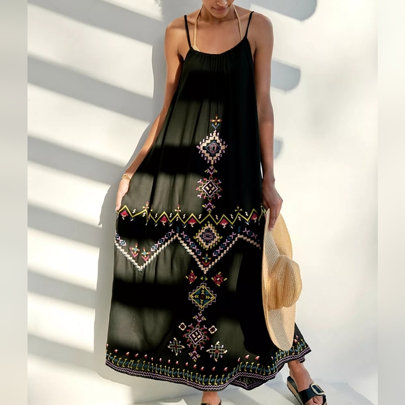 Anthropologie Dresses & Skirts - Embroidered Maxi Dress